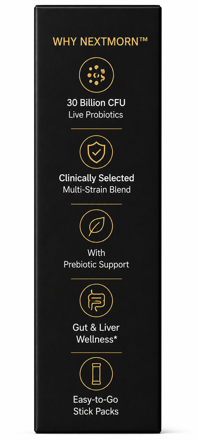 NEXTMORN side panel and benefits information